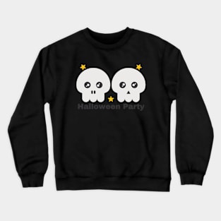 Skull in Halloween party Crewneck Sweatshirt